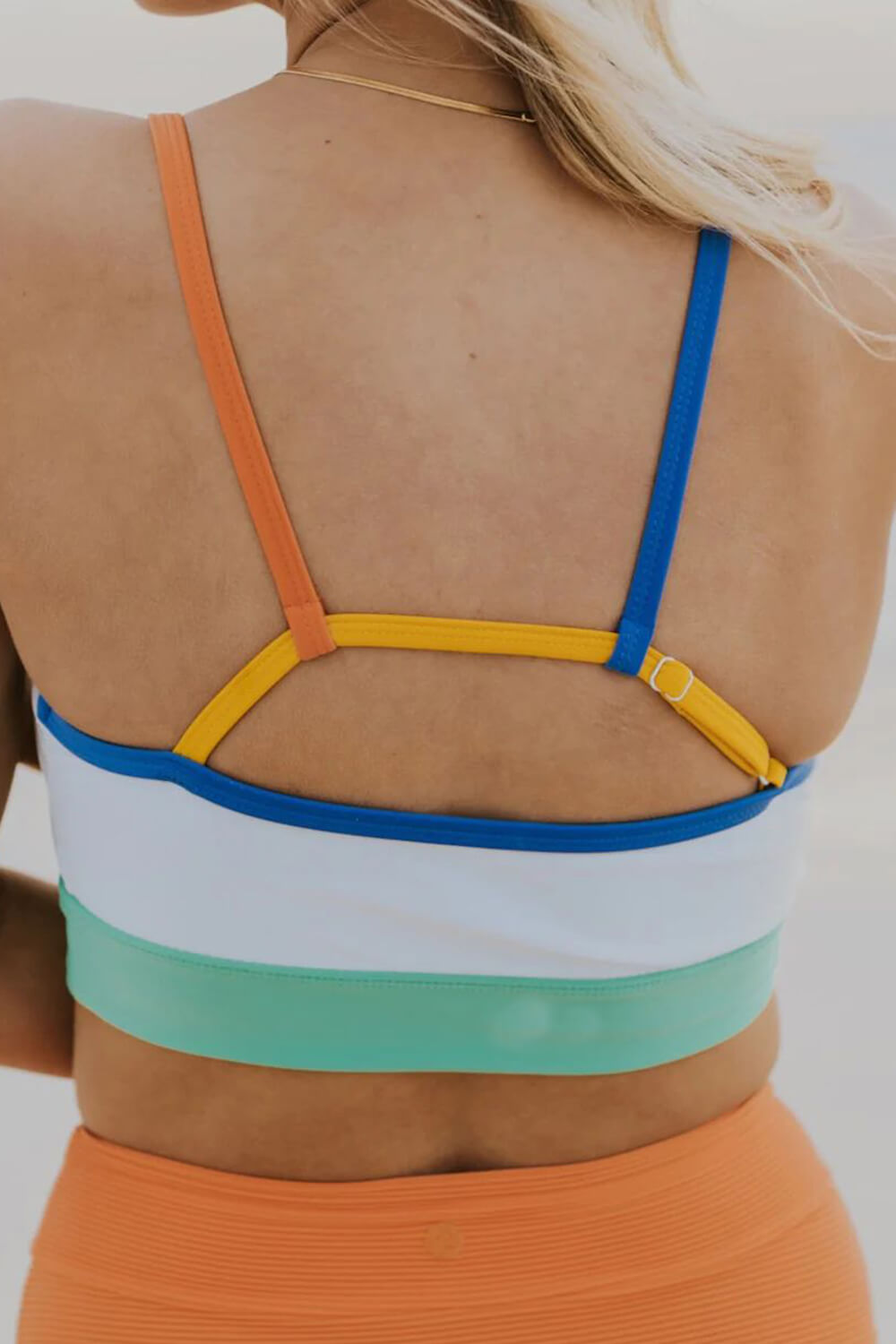 Ribbed Scoop Neck Bralette And High-Waisted Bikini Bottoms