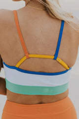 Ribbed Scoop Neck Bralette And High-Waisted Bikini Bottoms