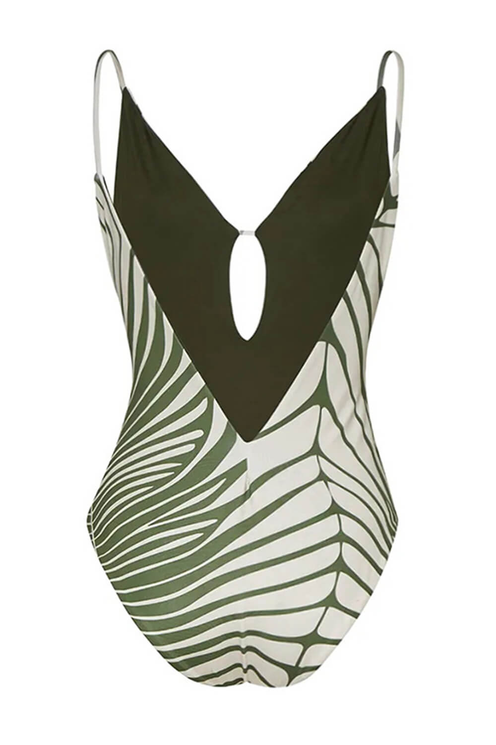 Tropical Leaf Skull One Piece Swimsuite