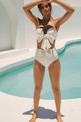 Hearts Strapless High-Waisted Bikini Set