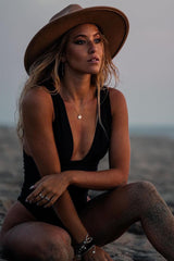 Plunge Ruched High-Leg One Piece Swimsuit - Black