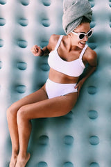 White High Waist Bikini Bottom