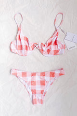 Pink Gingham Bikini Bottom