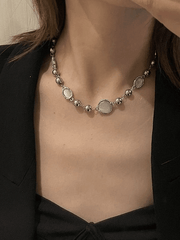Grunge Gem Decor Beads Necklace