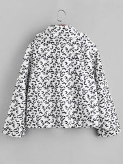 Leopard Lapel Teddy Coat