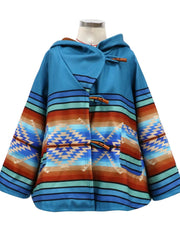 Long-sleeved Printed Woolen Coat