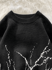 Men's Vintage Jacquard Long Sleeve Knit Sweater