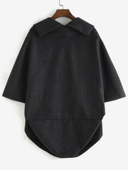 Open Front Tunic Cape Coat
