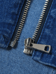 Patchwork Strapless Denim Corset Top