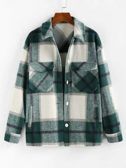 Plaid Pockets Coat