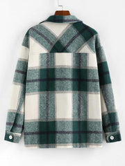 Plaid Pockets Coat