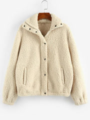 Plain Pocket Teddy Coat