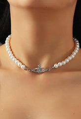 Planet Pearl Necklace
