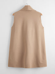 Plus Waterfall Collar Vest Coat