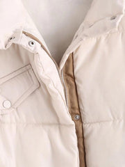 Pockets Zip Up Padded Vest