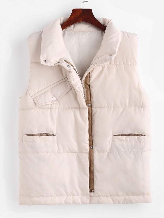 Pockets Zip Up Padded Vest