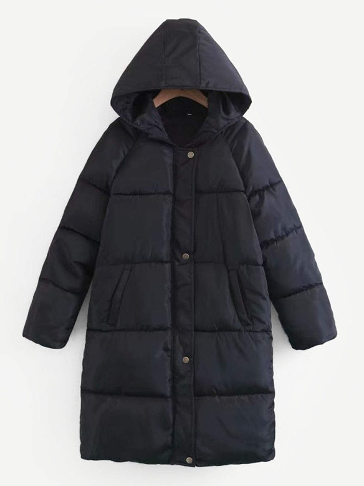 Single Breasted Hooded Puffer Coat