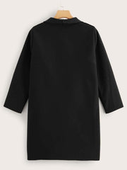 Solid Shawl Collar Dual Pocket Coat