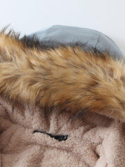 Teddy Lined Drawstring Parka Coat