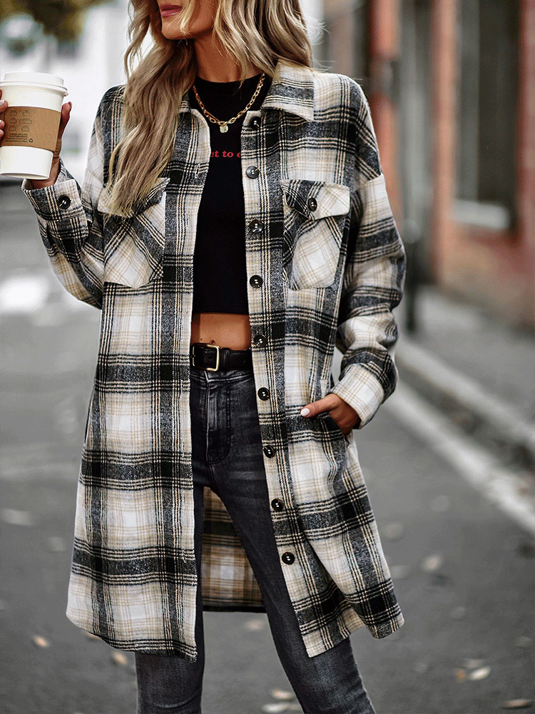 Plaid Shirt Cardigan