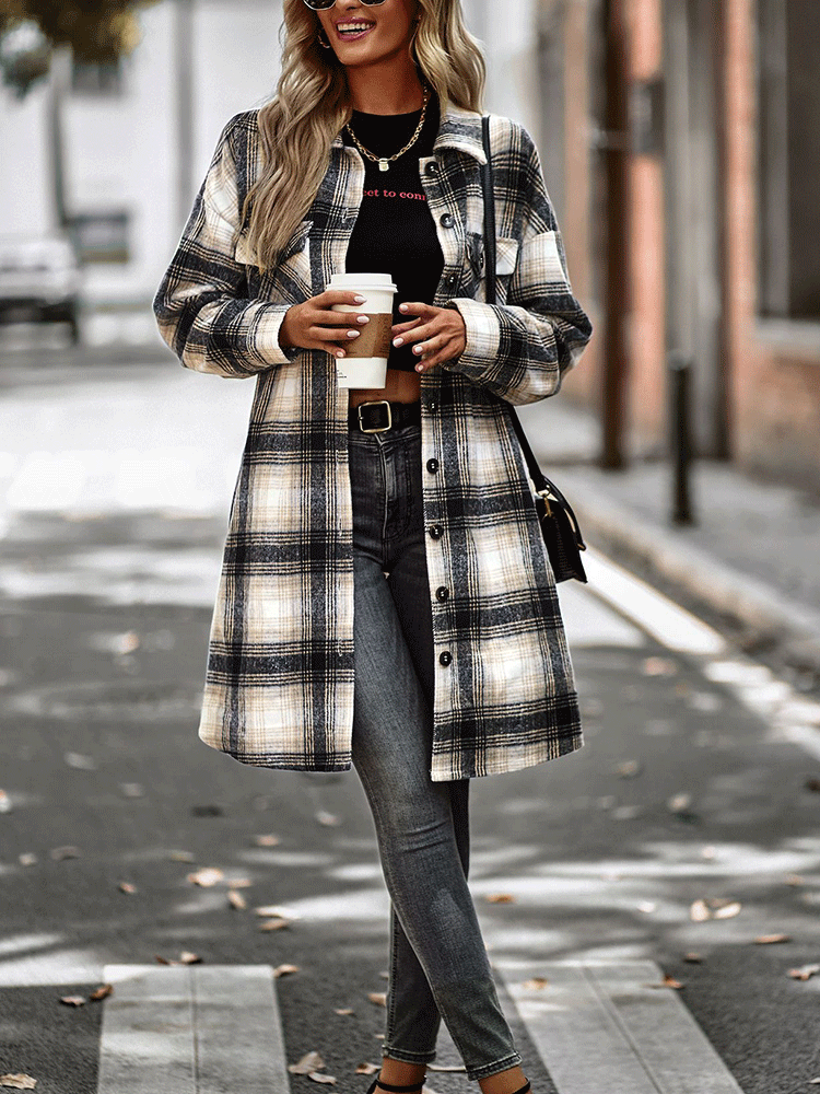 Plaid Shirt Cardigan