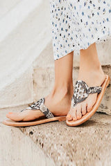 Moon Star Openwork Toe Flat Slippers