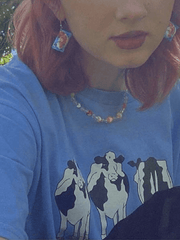 Vintage Cow Print Tee