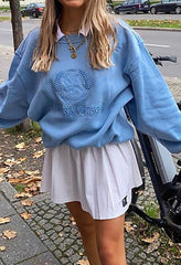 Vintage Embroidered Long Sleeve Sweatshirt