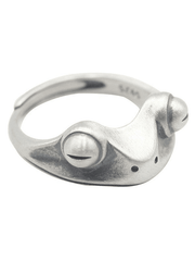 Vintage Frog Design Cuff Ring