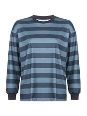 Vintage Striped Pullover Sweatshirt
