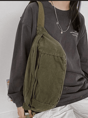 Vintage Wash Capacity Crossbody Bag