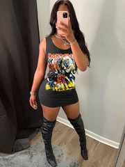 Fashion Sleeveless Printed Mini Dress