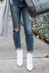 Pointed Toe High Heel Zipper Boots