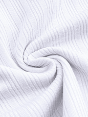 White Lace Up Ribbed Crop Cami Top