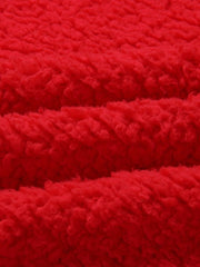 Women Solid Plush Coat