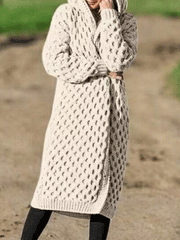 Women's Coats Knitted Sweater Hooded Cardigan Coats