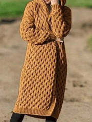 Women's Coats Knitted Sweater Hooded Cardigan Coats