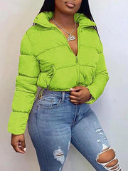 Women's Coats Zip Pocket Long Sleeve Drawstring Adjustable Coats