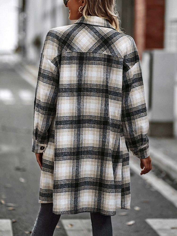 Plaid Shirt Cardigan