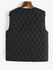 Zip Up Zippered Pockets Padded Vest