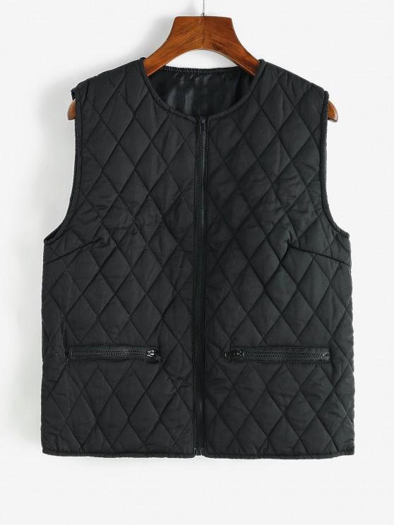 Zip Up Zippered Pockets Padded Vest